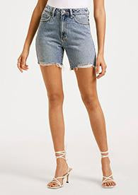 Womens Denim Racer Short