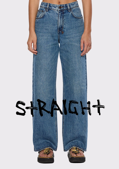 Empire Women's Mid Rise Straight Leg Jeans