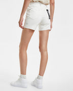 Womens Racer Short Blizzard Trashed Slim Walkshorts - White