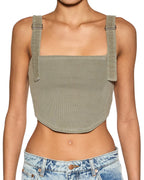 WOMENS SYNDICATE BUCKLE TANK ASH FASHION TOPS