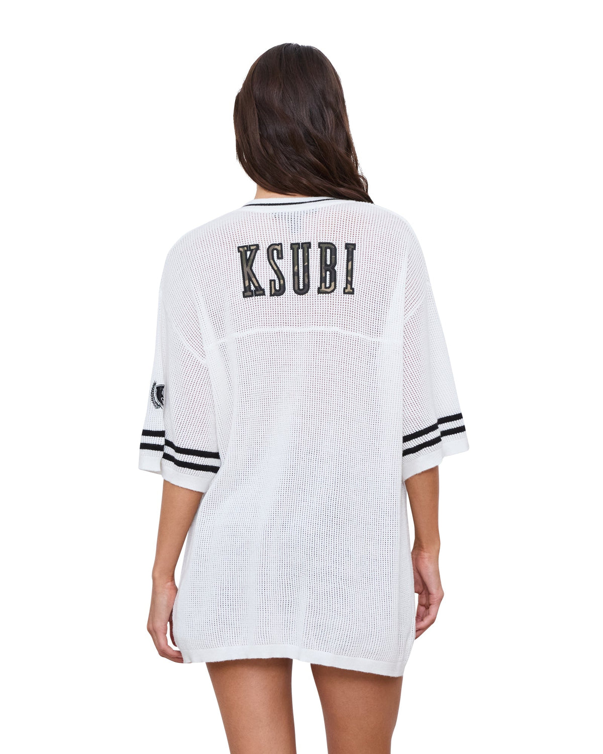 WOMENS DERBY BOYFRIEND SS JERSEY CAMO SHELL TEES