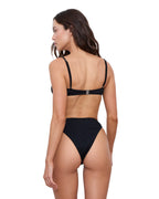 WOMENS OFF-DUTY BIKINI BLACK RIB BIKINI