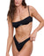 WOMENS  OFF-DUTY BIKINI BLACK RIB REGULAR BIKINI