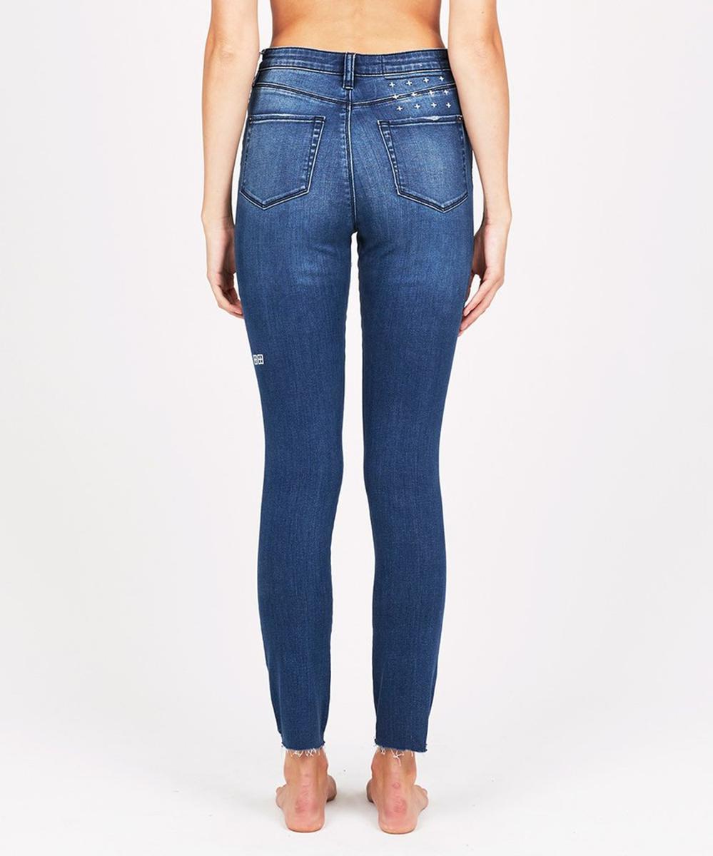 Womens Hi N Wasted Jean Bestie Blue Skinny Denim Jeans - Blue