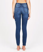 Womens Hi N Wasted Jean Bestie Blue Skinny Denim Jeans - Blue