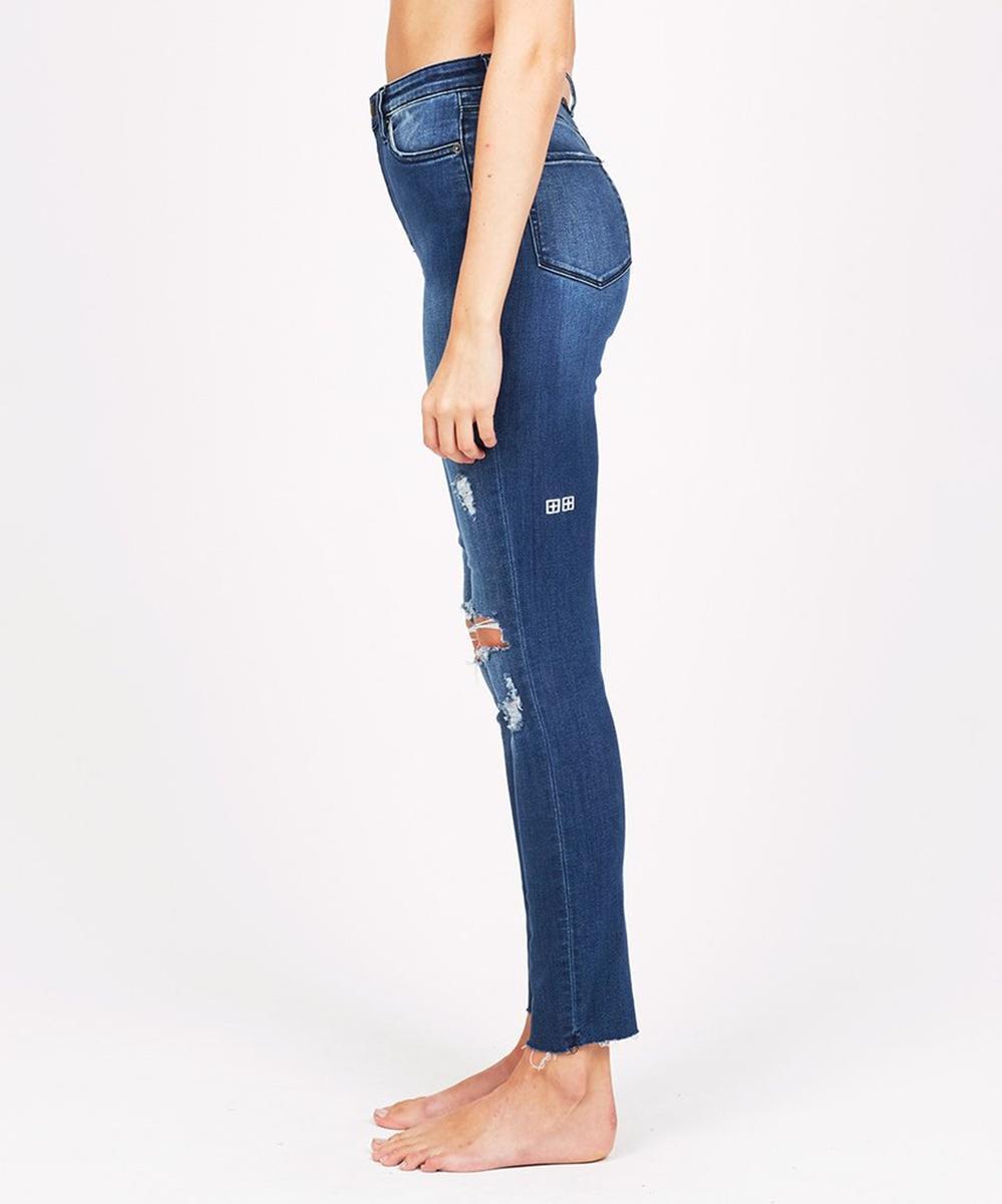 Womens Hi N Wasted Jean Bestie Blue Skinny Denim Jeans - Blue