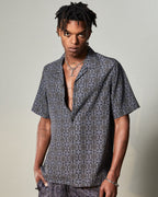 Mens Plus Resort Ss Shirt Navy Regular Shirts - Navy