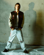 MENS ICONS LETTERMAN JACKET BLACK JACKETS
