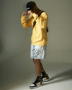Mens 4x4 Biggie Crew Sol Oversized Fleece - Yellow