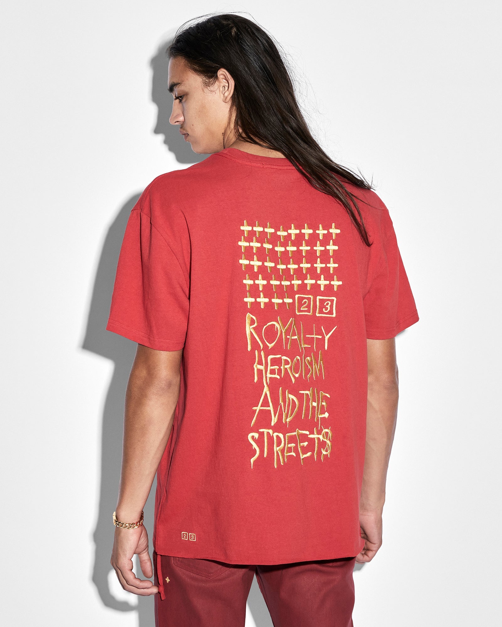 MENS  KSUBI 23 BIGGIE SS TEE RED OVERSIZED TEES