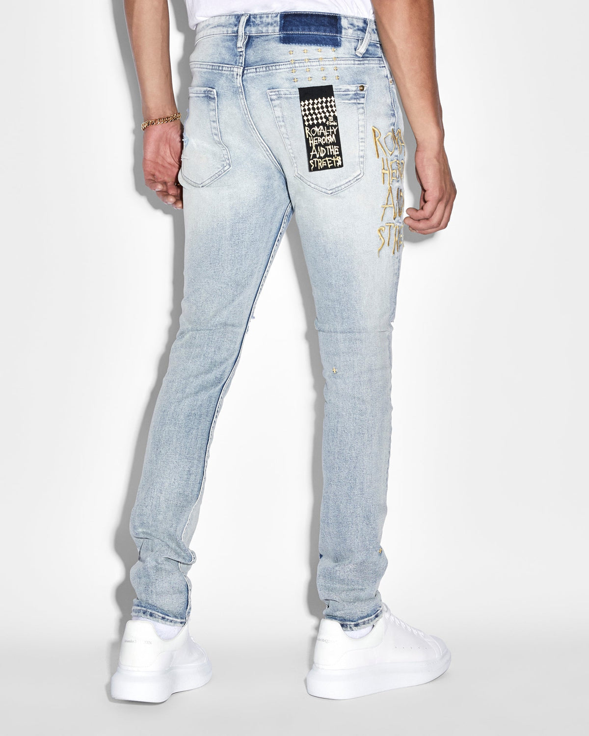 Mens Ksubi 23 Van Winkle Mid Blue Skinny Denim Jeans - Denim