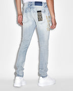 Mens Ksubi 23 Van Winkle Mid Blue Skinny Denim Jeans - Denim