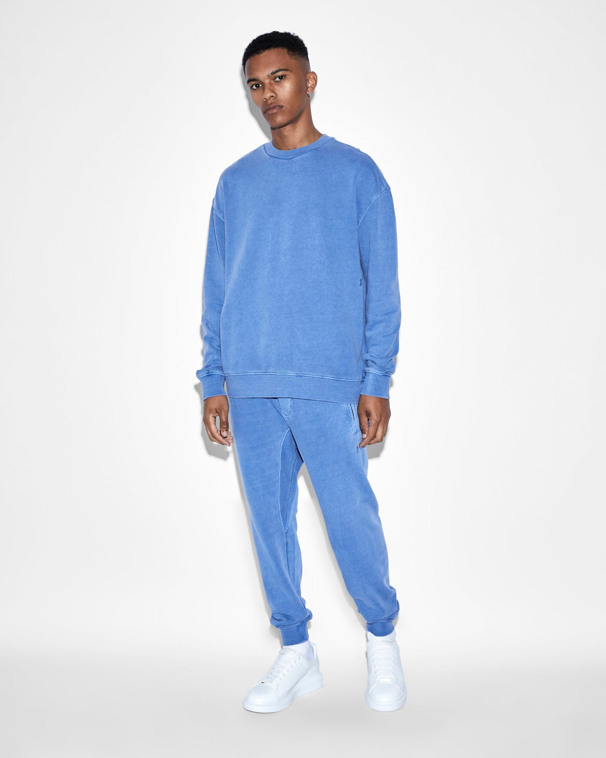 Mens 4x4 Biggie Crew Atlantic Oversized Fleece - Blue