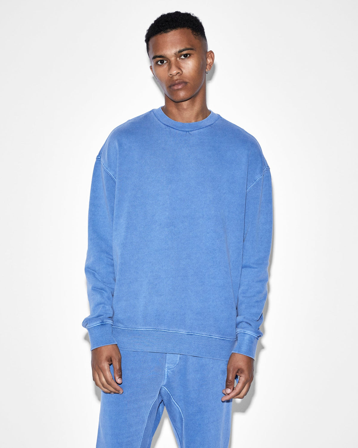 Mens 4x4 Biggie Crew Atlantic Oversized Fleece - Blue
