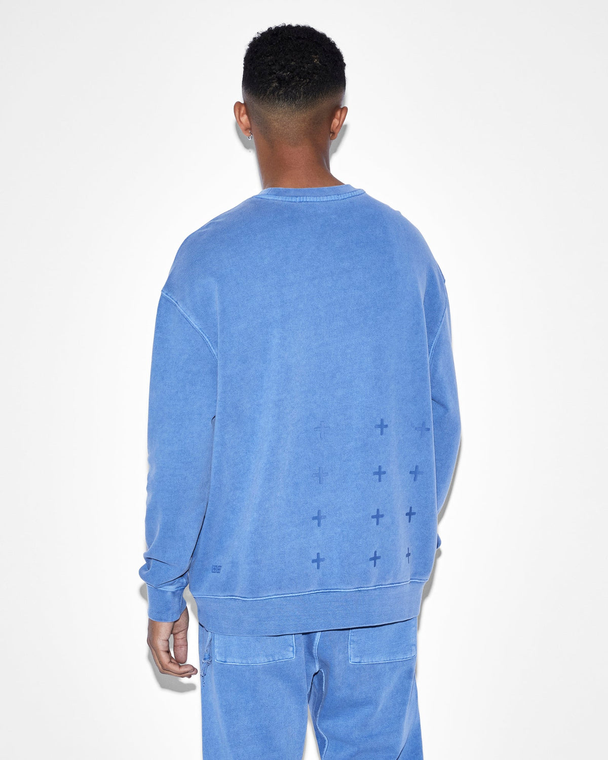 Mens 4x4 Biggie Crew Atlantic Oversized Fleece - Blue