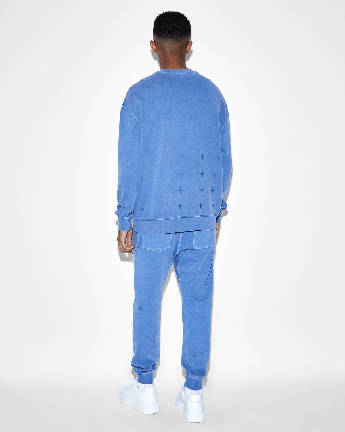 Mens 4x4 Biggie Crew Atlantic Oversized Fleece - Blue