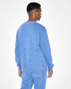 Mens 4x4 Biggie Crew Atlantic Oversized Fleece - Blue
