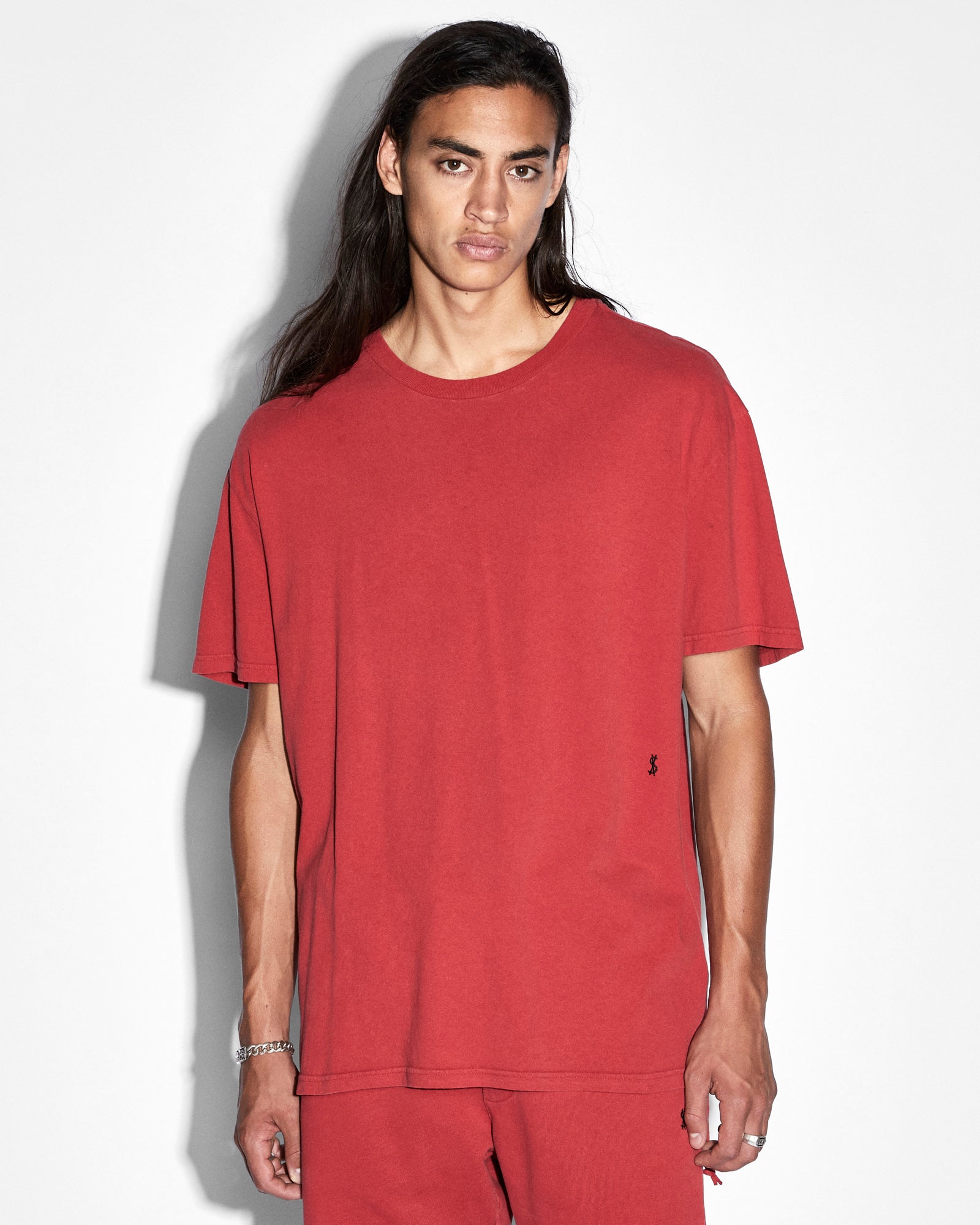 MENS 4X4 BIGGIE SS TEE CRIMSON OVERSIZED TEES
