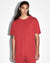 MENS  4X4 BIGGIE SS TEE CRIMSON OVERSIZED TEES