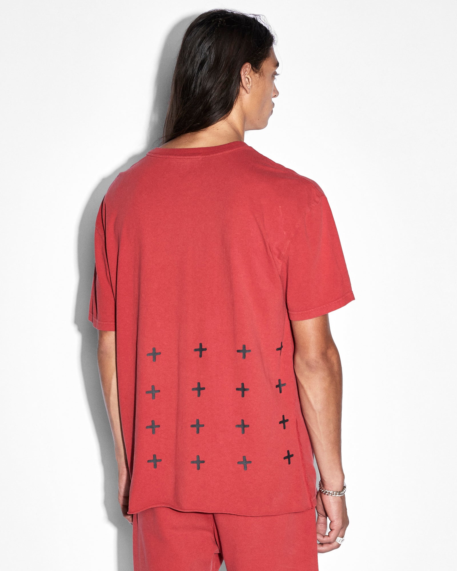 MENS 4X4 BIGGIE SS TEE CRIMSON OVERSIZED TEES
