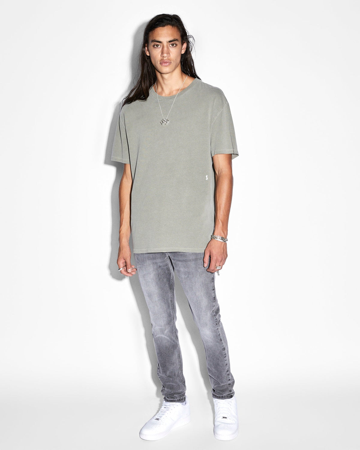 Mens Chitch Monokrome Slim Denim Jeans - Grey