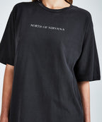 Womens North Of Nirvana Ss Tee Black Oversized Tees - Black