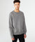 MENS  SEEING LINES CREW VINTAGE GREY FITTED FLEECE