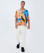 Mens Pin Me Up Resort Ss Shirt Regular Shirts - Multi Colour