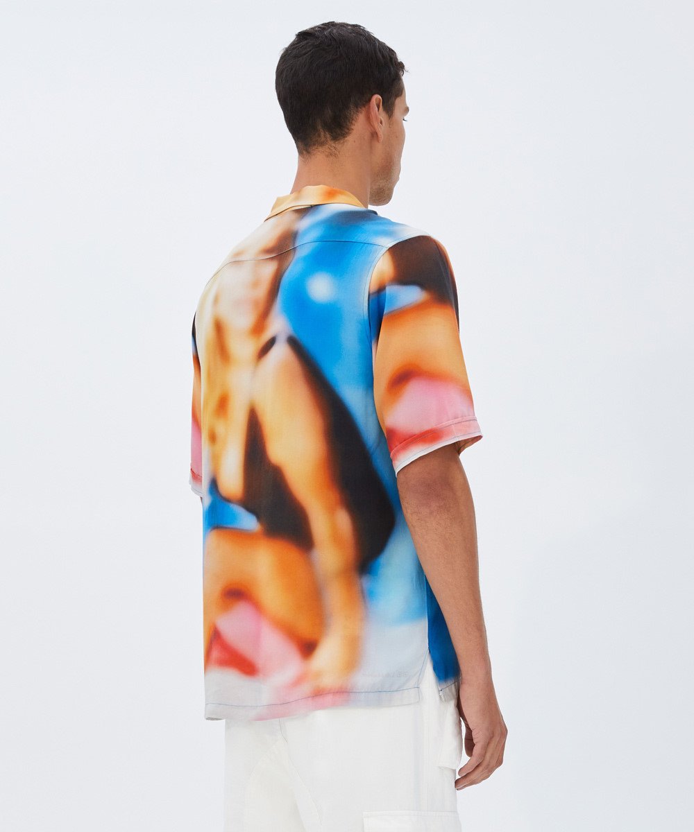 Mens Pin Me Up Resort Ss Shirt Regular Shirts - Multi Colour