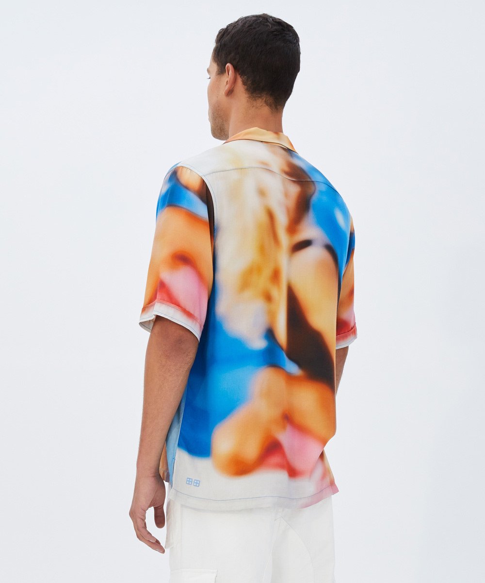 Mens Pin Me Up Resort Ss Shirt Regular Shirts - Multi Colour