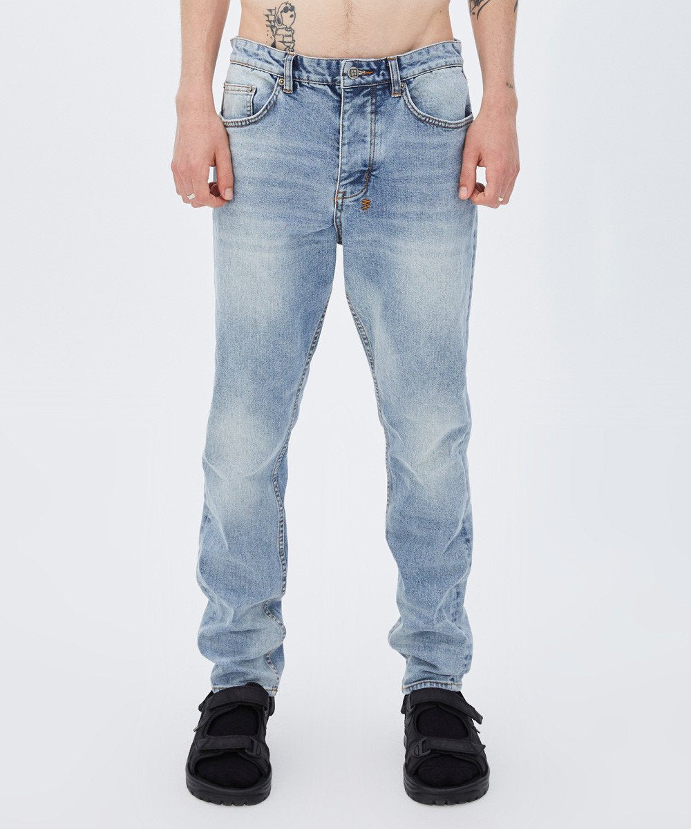 Mens Wolfgang Mortal Tapered Denim Jeans - Denim