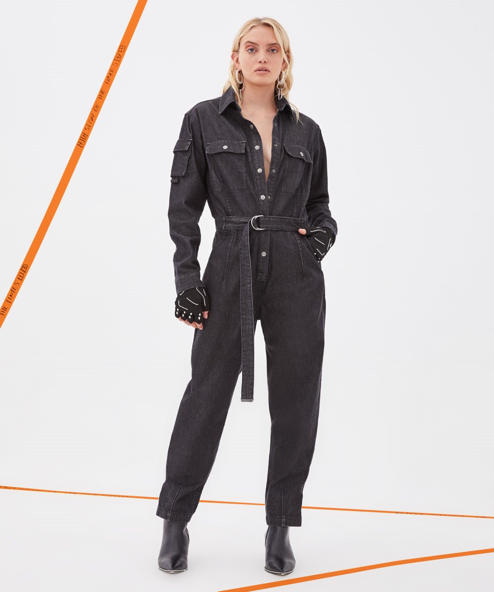 EMPIRE BOILER SUIT UNTOUCHED BLACK