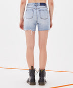 Womens Racer Short Vintage Nights Flash Slim Walkshorts - Denim