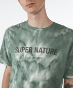 Mens Super Nature Ss Tee Multi Oversized Tees - Blue