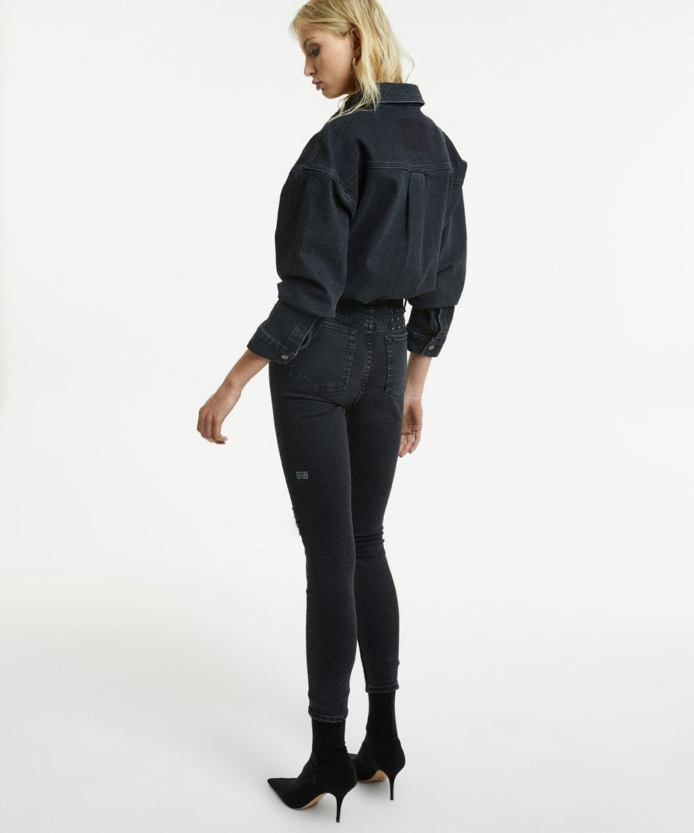 Womens Relaxo Shirt Dusted Black Oversized Shirts - Black