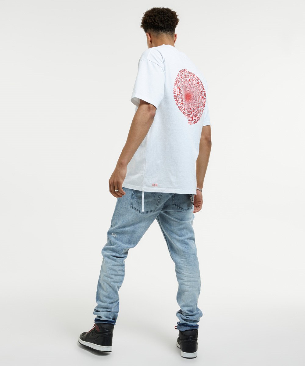 Mens Revolution Ss Tee White Oversized Tees - White