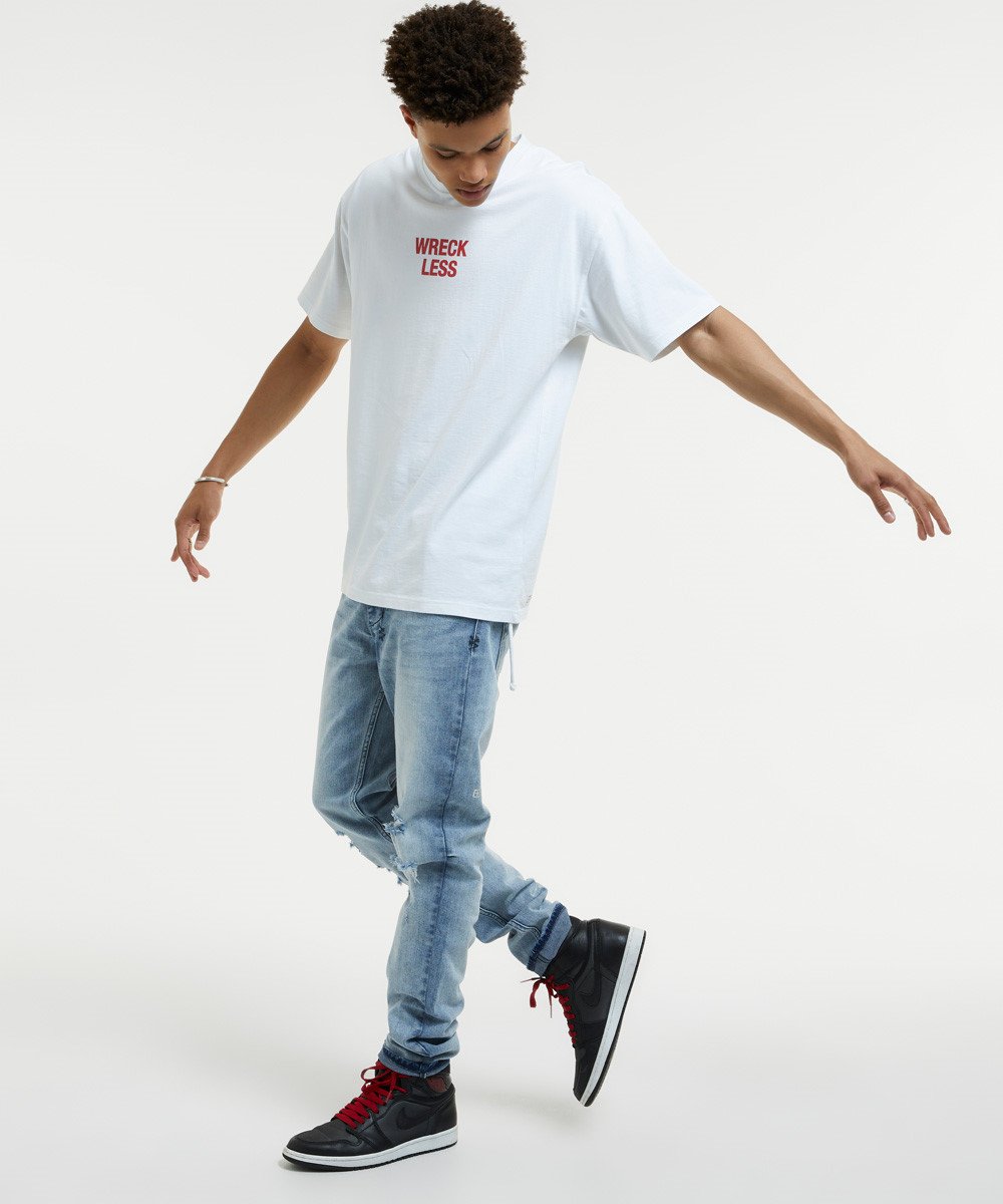 Mens Revolution Ss Tee White Oversized Tees - White