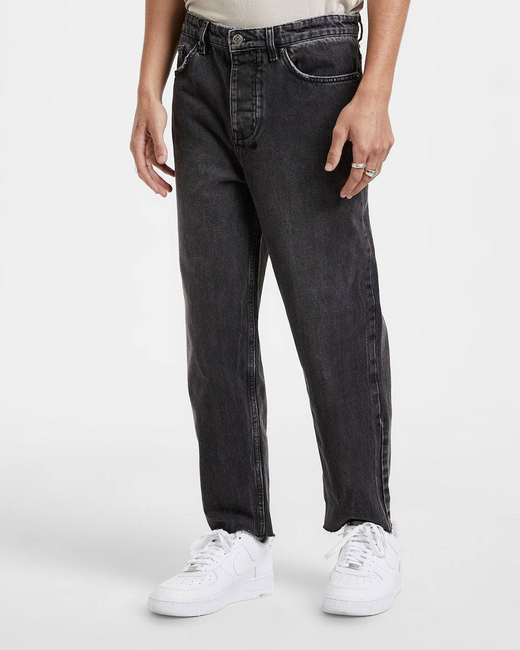 MENS BULLET CROP ASPHALT DENIM JEANS