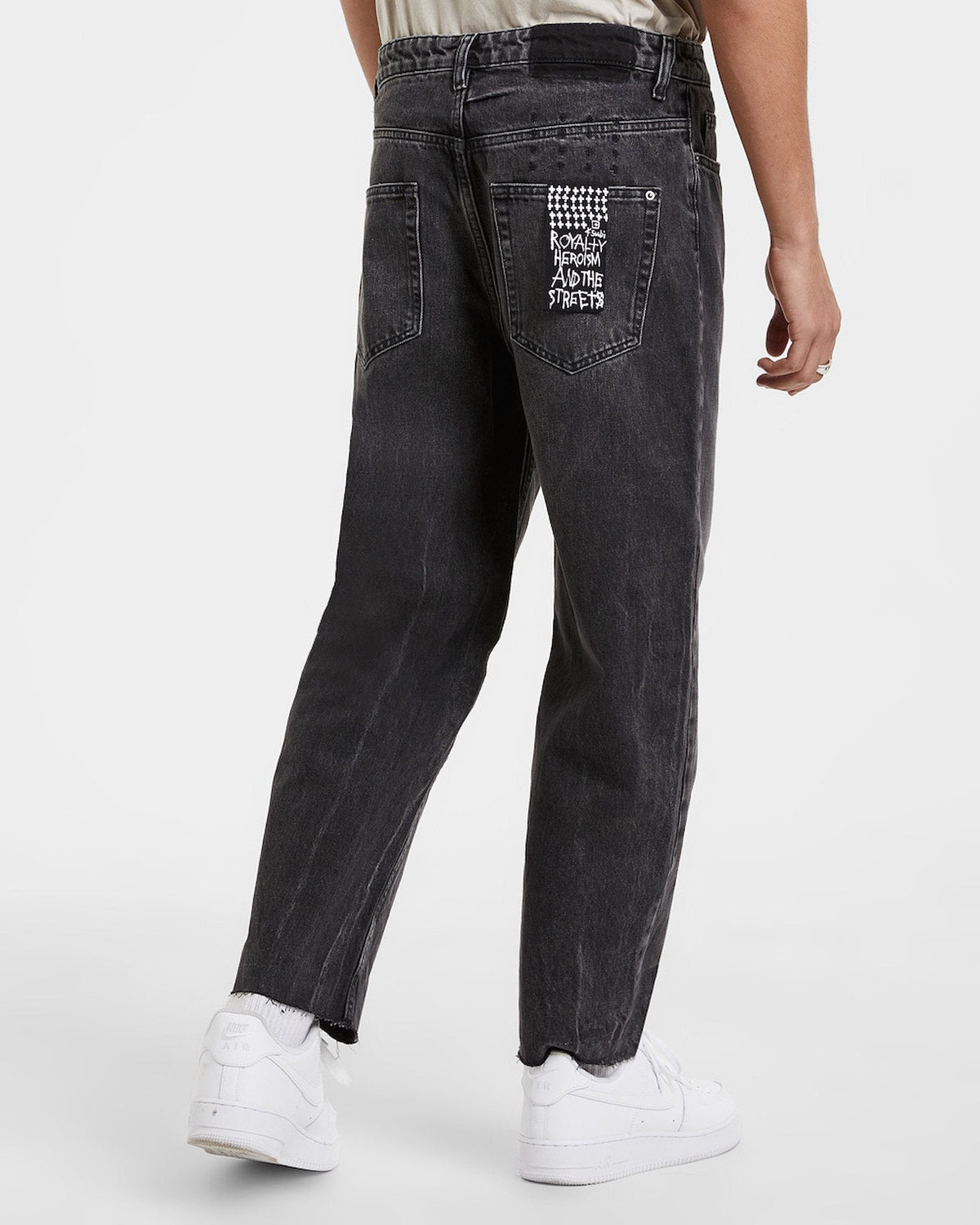 MENS BULLET CROP ASPHALT DENIM JEANS
