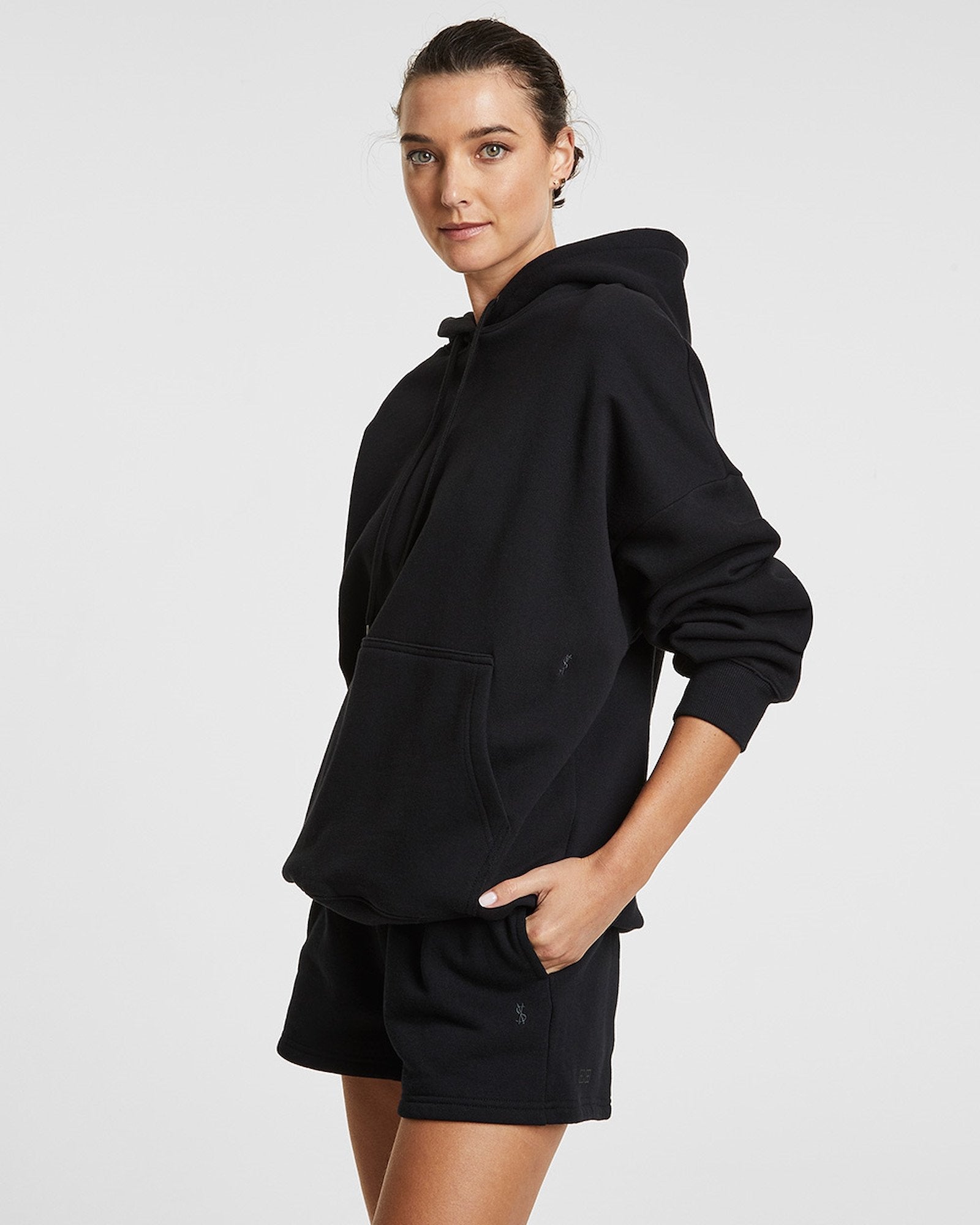 WOMENS 3 X 4 OH G HOODIE JET BLACK FLEECE