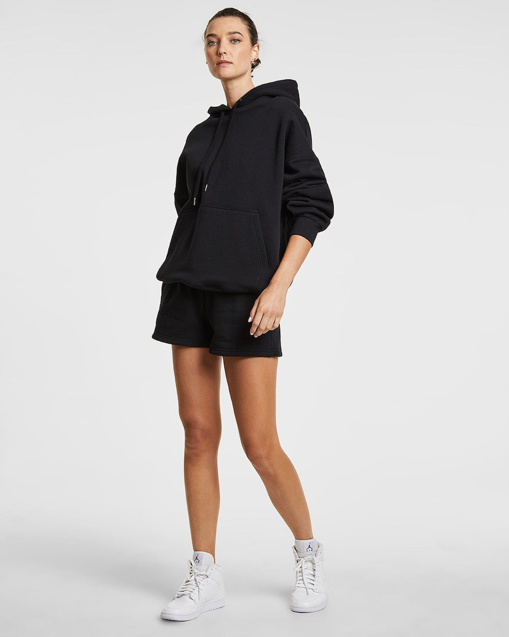 WOMENS 3 X 4 OH G HOODIE JET BLACK FLEECE