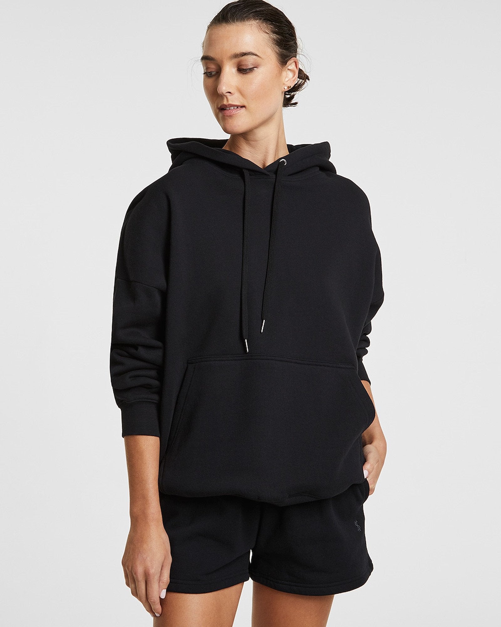 WOMENS 3 X 4 OH G HOODIE JET BLACK FLEECE