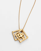 18K AGED BOX CROSS NECKLACE JEWELLERY