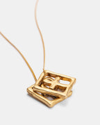 18K AGED BOX CROSS NECKLACE JEWELLERY