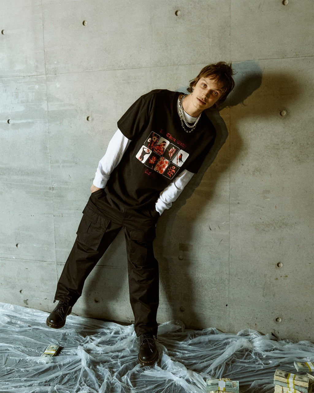 Mens Icons Biggie Ss Tee Jet Black Oversized Tees - Black