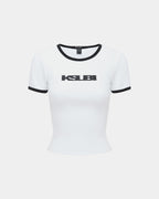 Womens 90s Arise Ss Tee White Fitted Tees - White