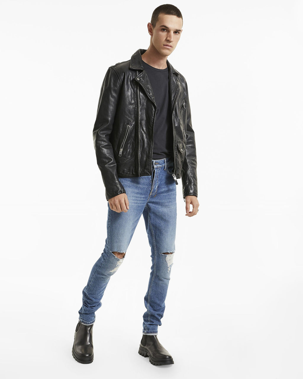 Mens Van Winkle Blazed Trashed Skinny Denim Jeans - Denim