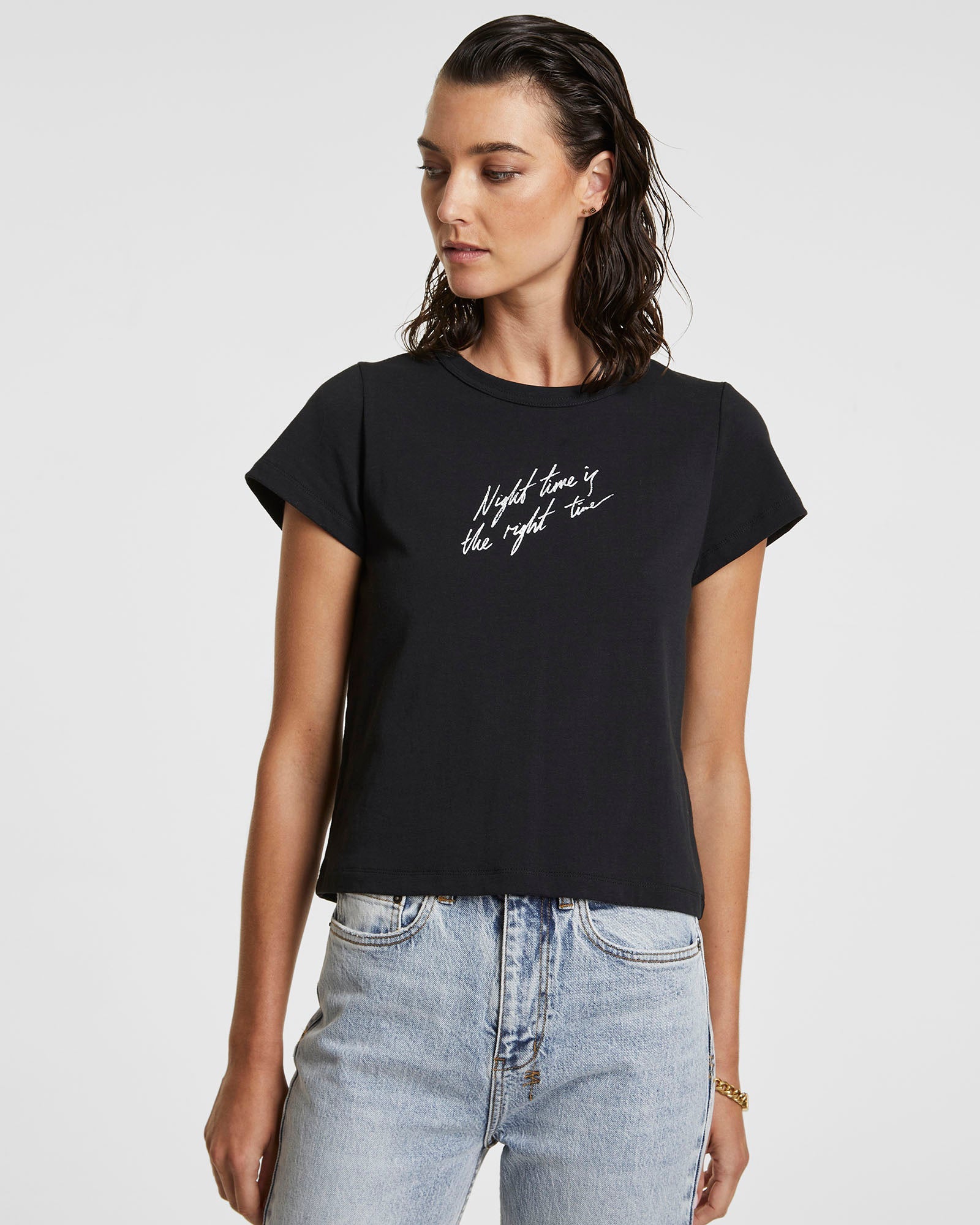 NIGHTTIME MINI SS TEE JET BLACK