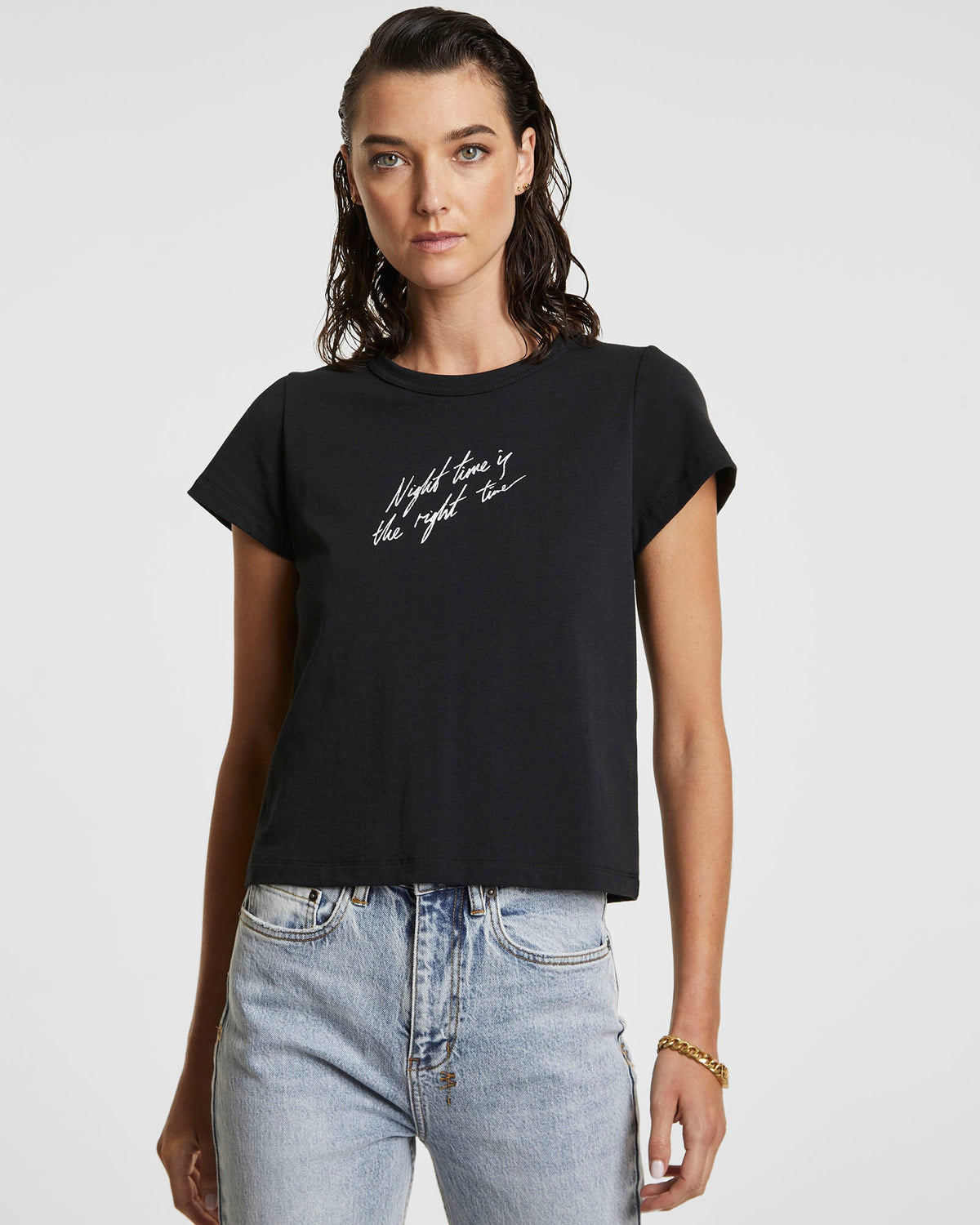 NIGHTTIME MINI SS TEE JET BLACK