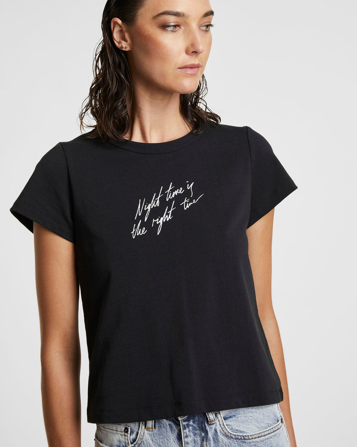 NIGHTTIME MINI SS TEE JET BLACK